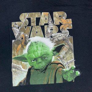 Y2k Star Wars Yoda Camo T-Shirt XL